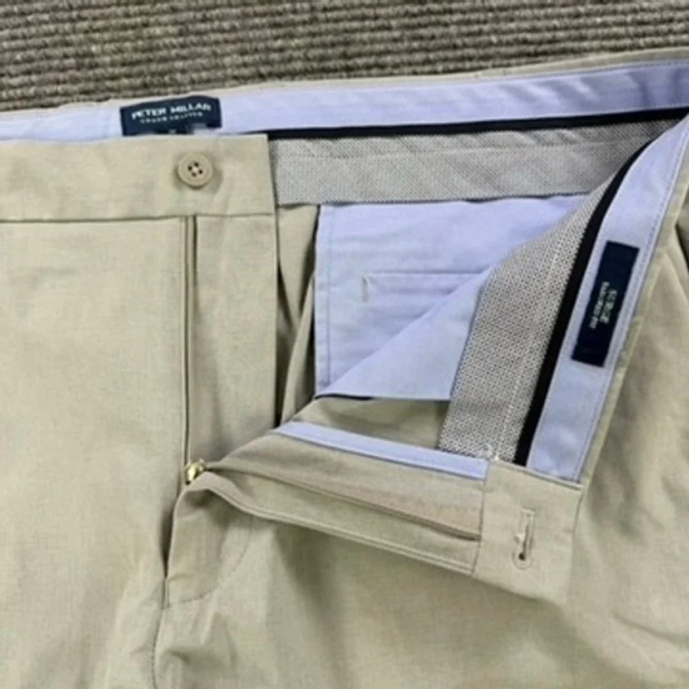Peter Millar Crown Crafted Surge Performance Shorts Mens 38 Tailored Fit Tan